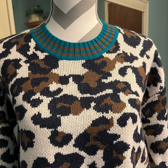 Anthropologie ODDY Leopard print Sweater - Picture 3 of 7